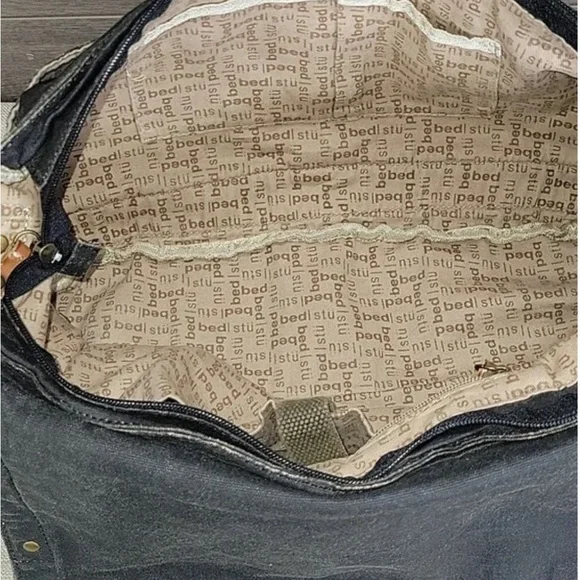 Bed Stu Hawkeye Waxed Canvas Messenger Bag - Picture 3 of 5